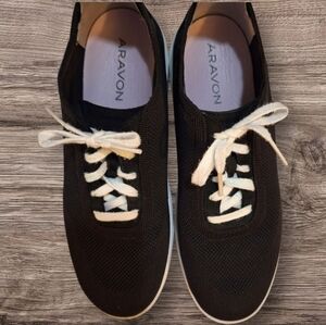 Aravon Black Tennis Shoes Sneakers Size 8